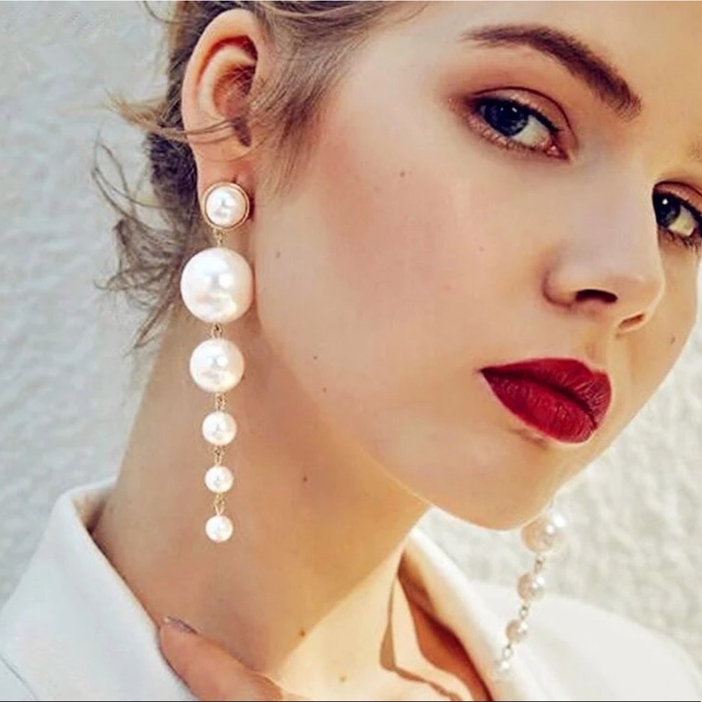 ❤️ New Fashion Pearl Long Earrings